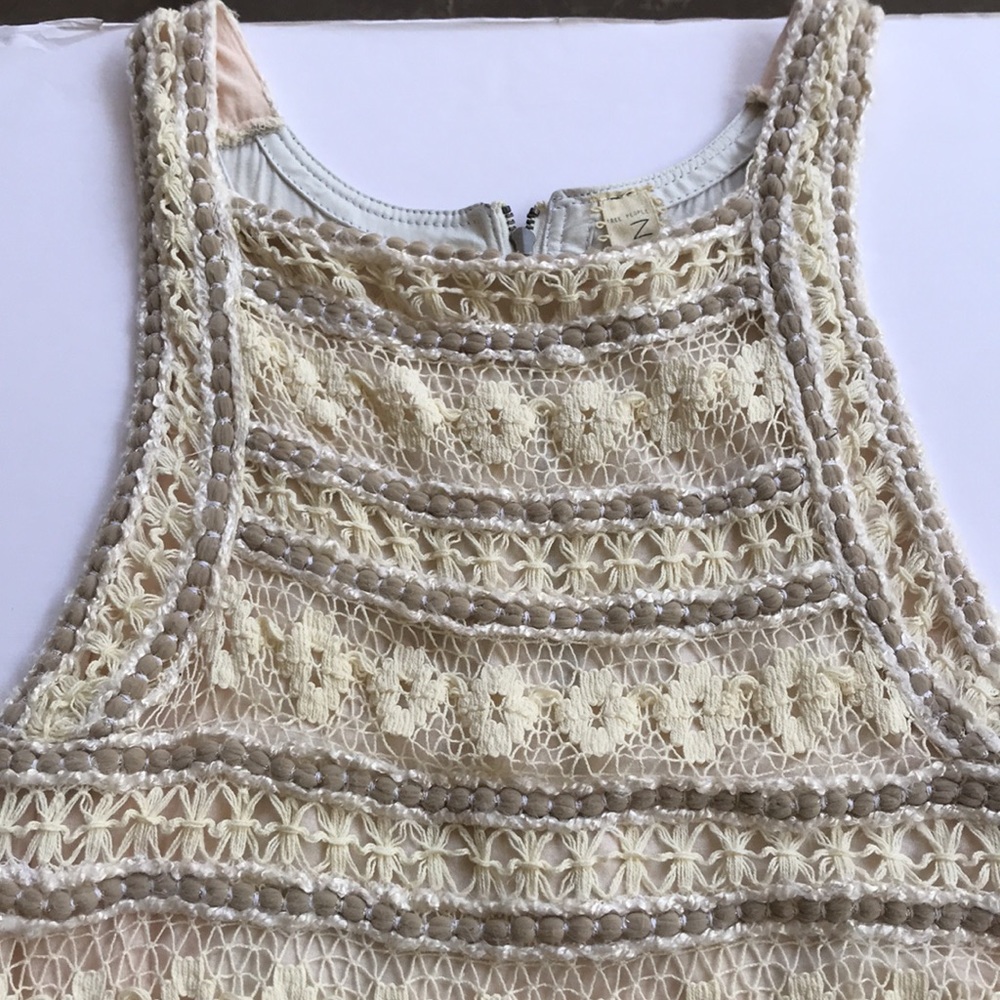 SOLD FP New Romantics XS Valkyrie Lace Crochet Bodycon Dress Free People - Picture 6 of 13